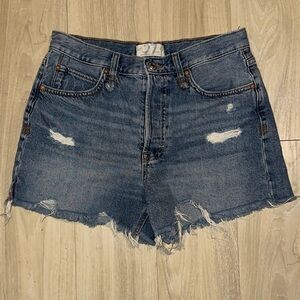 We The Free Distressed Blue Jean Shorts
